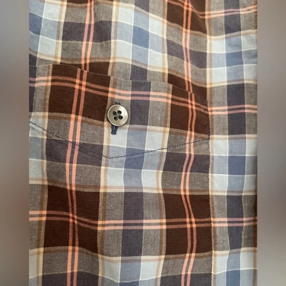 Men’s Banana Republic Plaid Button Down Slim fit shirt size‎ Large
